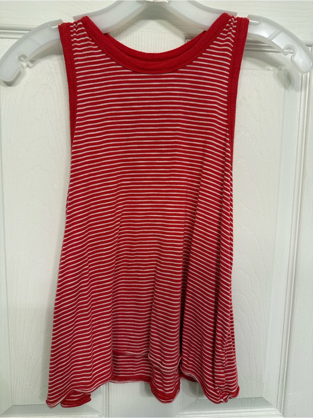 aerie Red & White Striped Racerback Tank